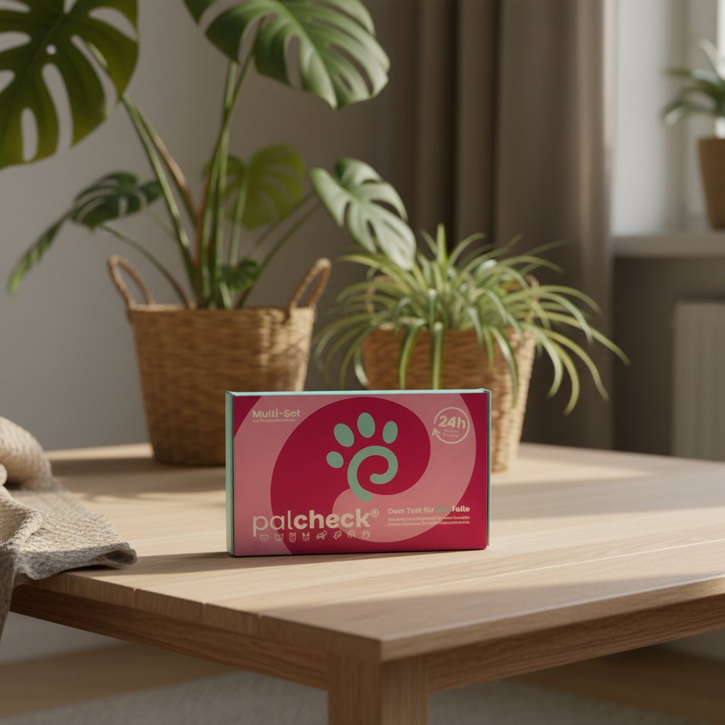 palcheck Multi-Set auf einem Holztisch zu Hause
